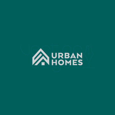 urban homes logo design white 2