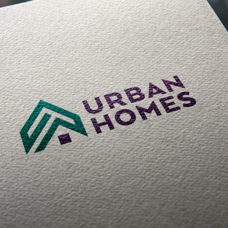 urban homes business cards mockup