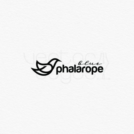 Blue Phalarope logo design b;ack