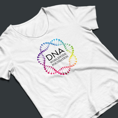 DNA Worldwide Foundation logo t-shirt mock-up