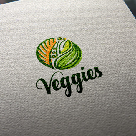 veggies logo business card mock-up