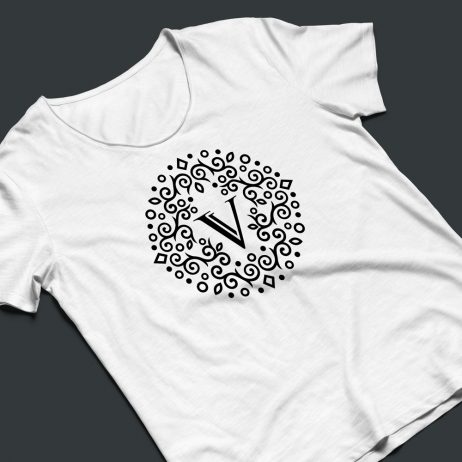 multipurpose monogram design t-shirt mock-up