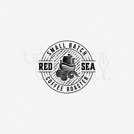 Red Sea Coffee Roaster logo monochrome