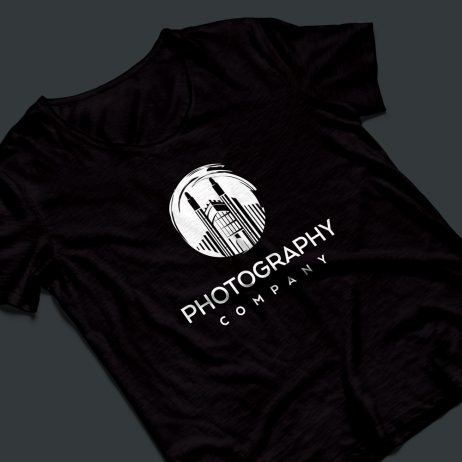 photography company logo t-shirt mock-up