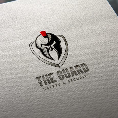 the guard logo business card mock-up