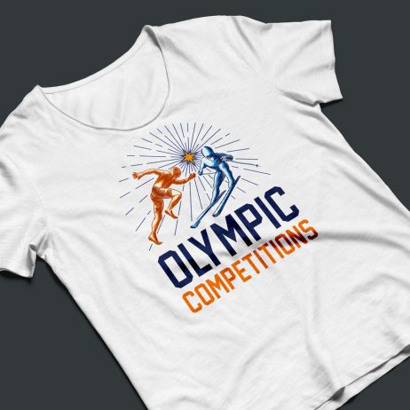 olympic competitions logo t-shirt mock-up