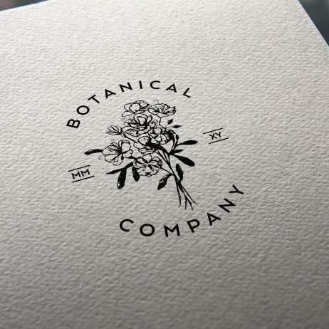 Botanical Company logo business card mock-up
