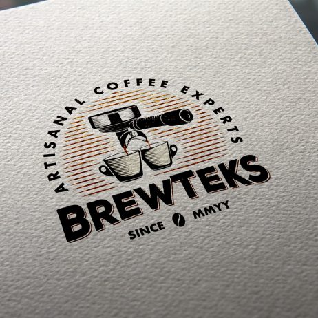 coffee shop logo business card mock-up