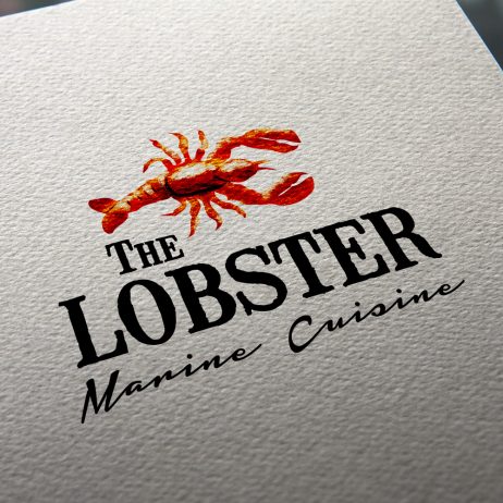 lobster logo business card mock-up