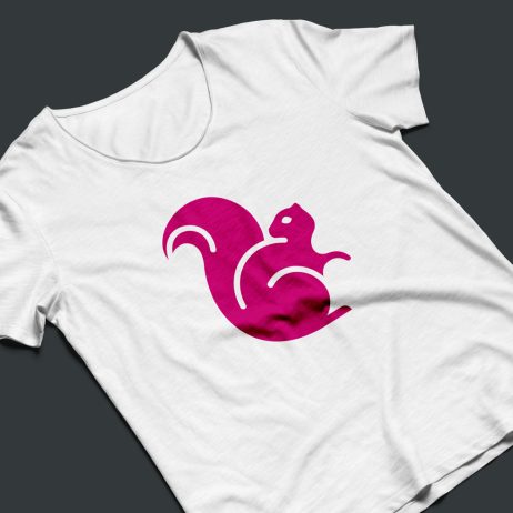 Squirrel mascot t-shirt mock-up
