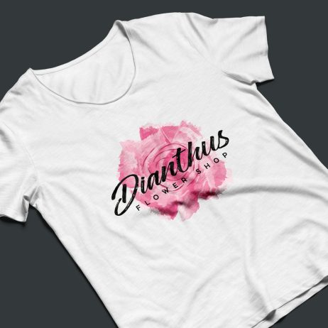 dianthus logo t-shirt mock-up